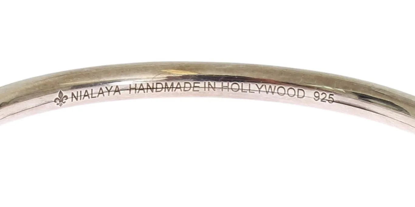 Silver Lion 925 Sterling Bangle Bracelet
