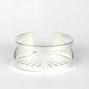 Silver plated Tilikum Crossing Cuff Bracelet