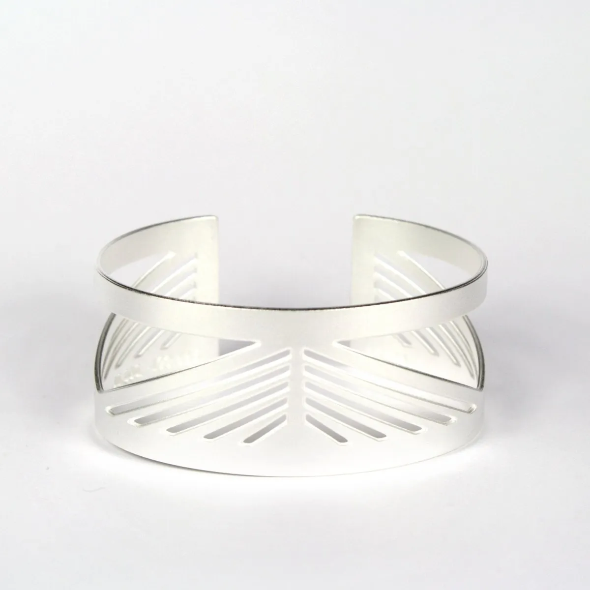 Silver plated Tilikum Crossing Cuff Bracelet