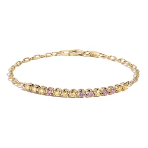 Simone Partial Tennis Bracelet - Golden Hour