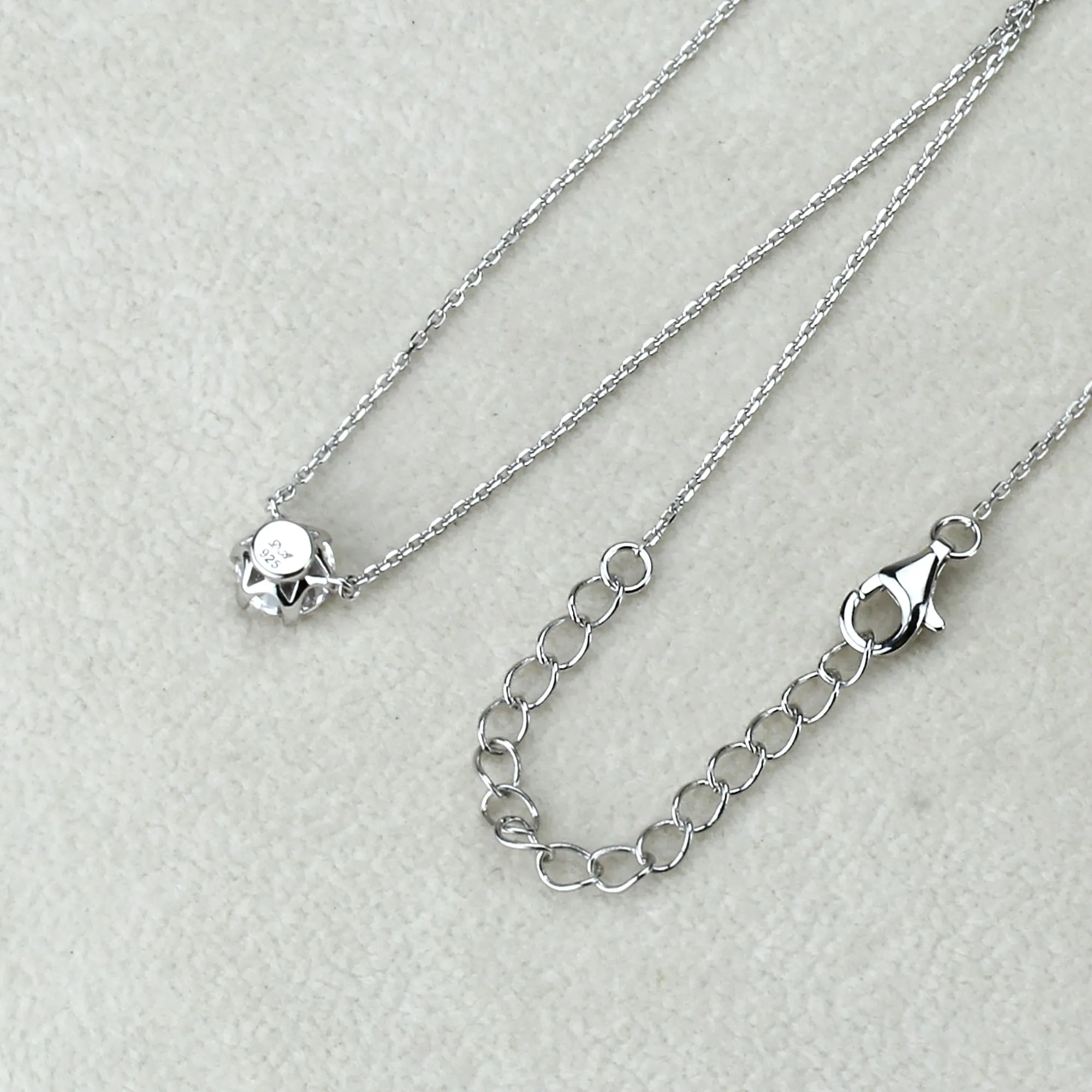 Six Prong Solitaire Necklace