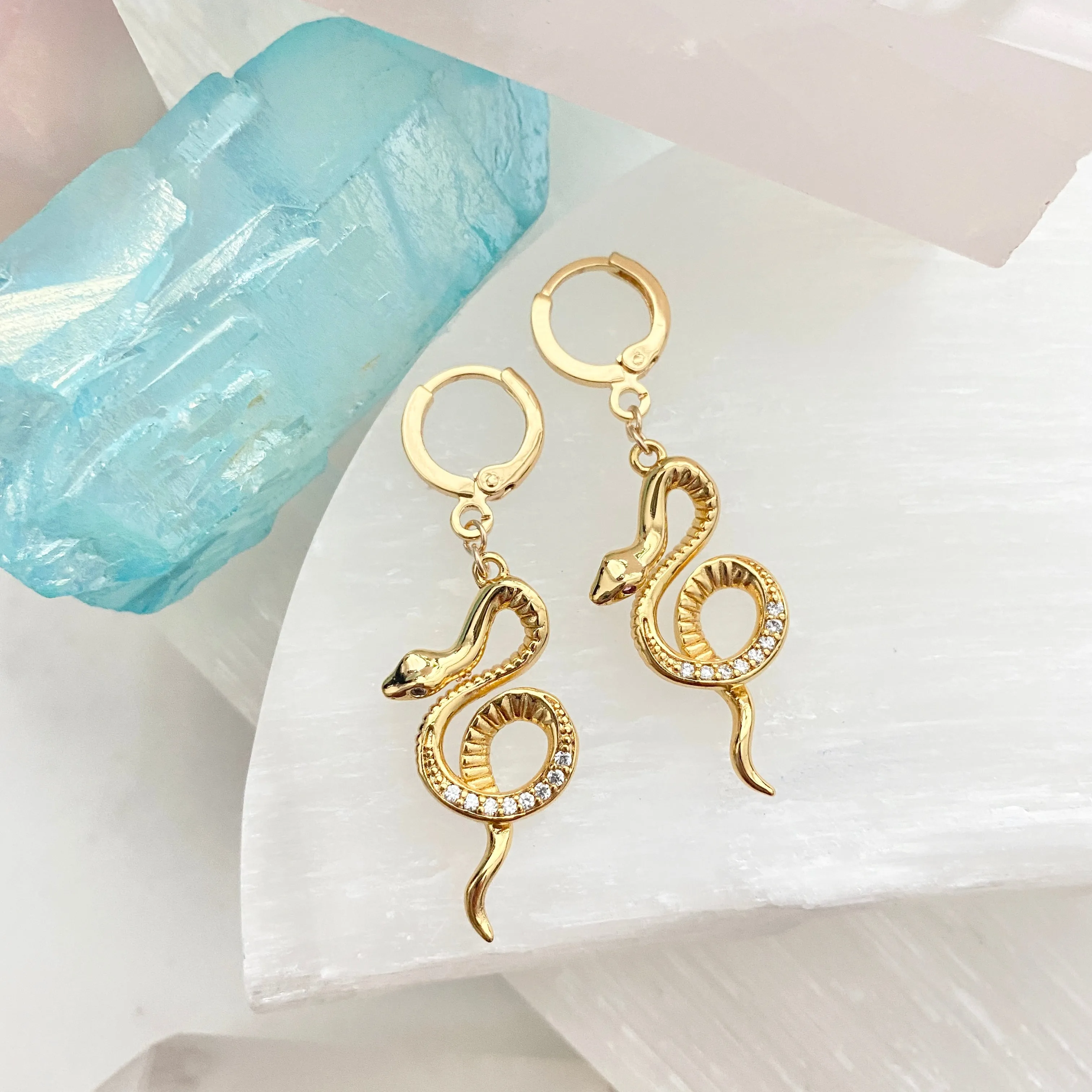 Snake Huggie Hoops