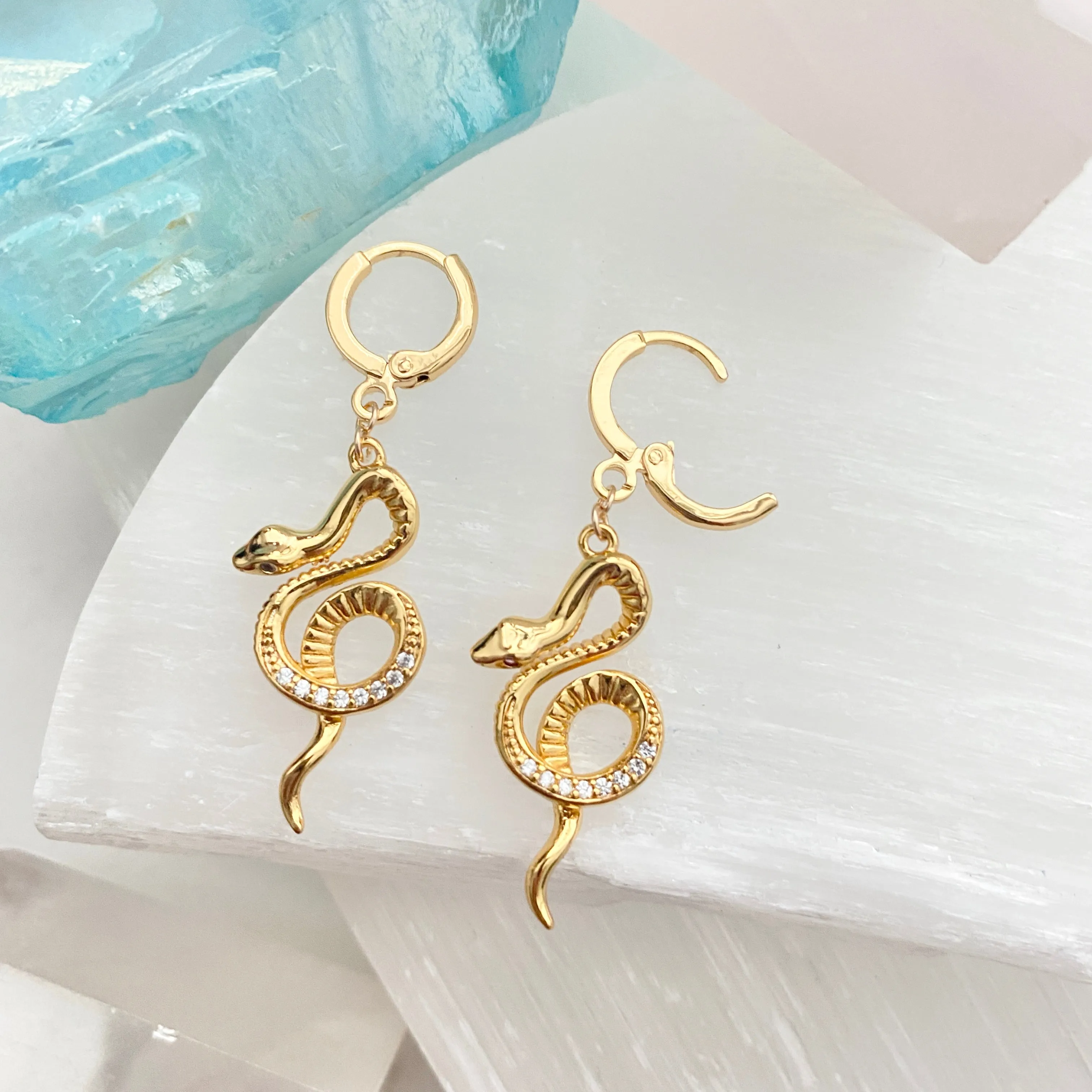 Snake Huggie Hoops
