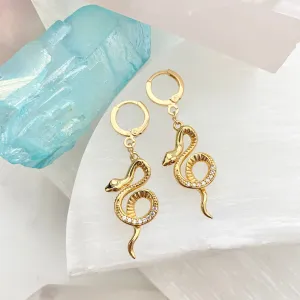 Snake Huggie Hoops