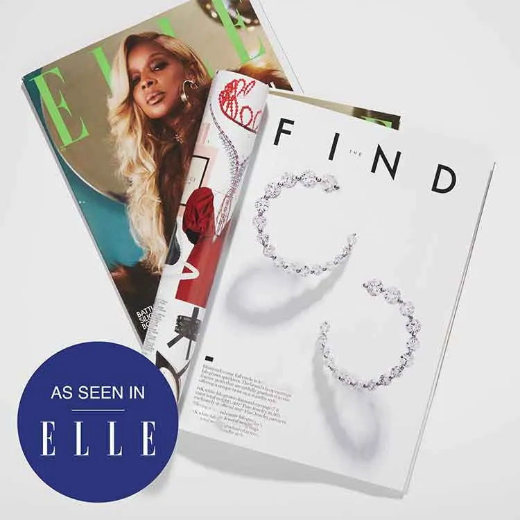 Spiral Diamond Hoop Earrings