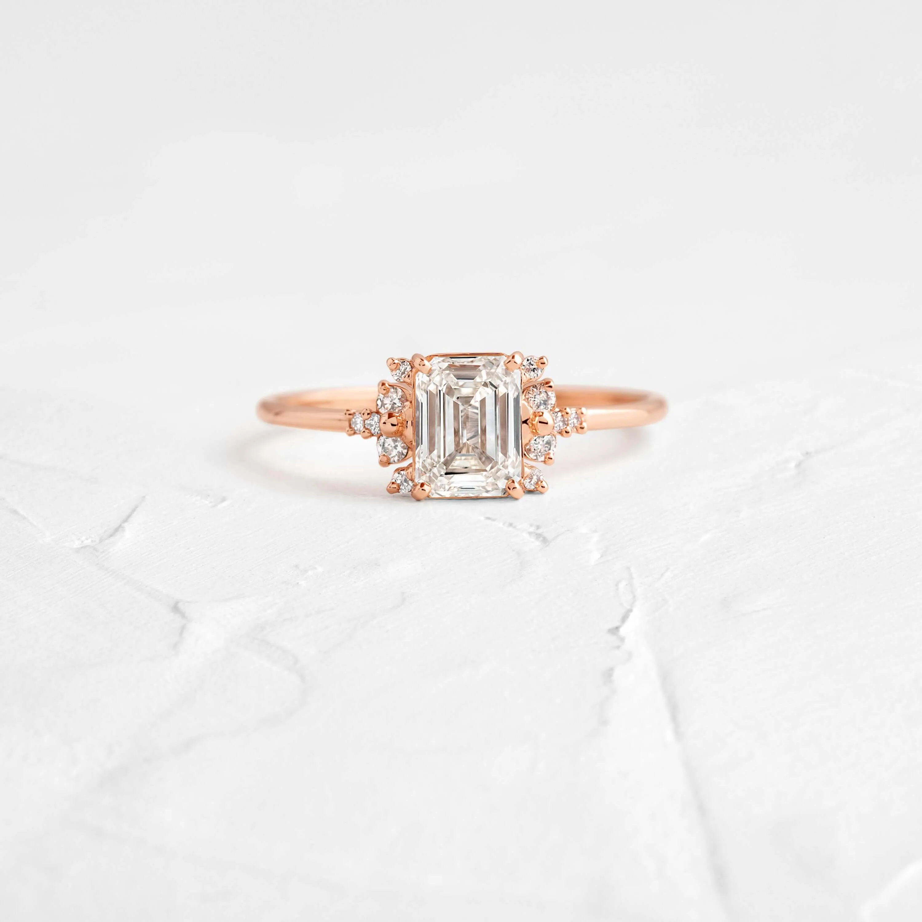 Stargaze Ring, Emerald Cut