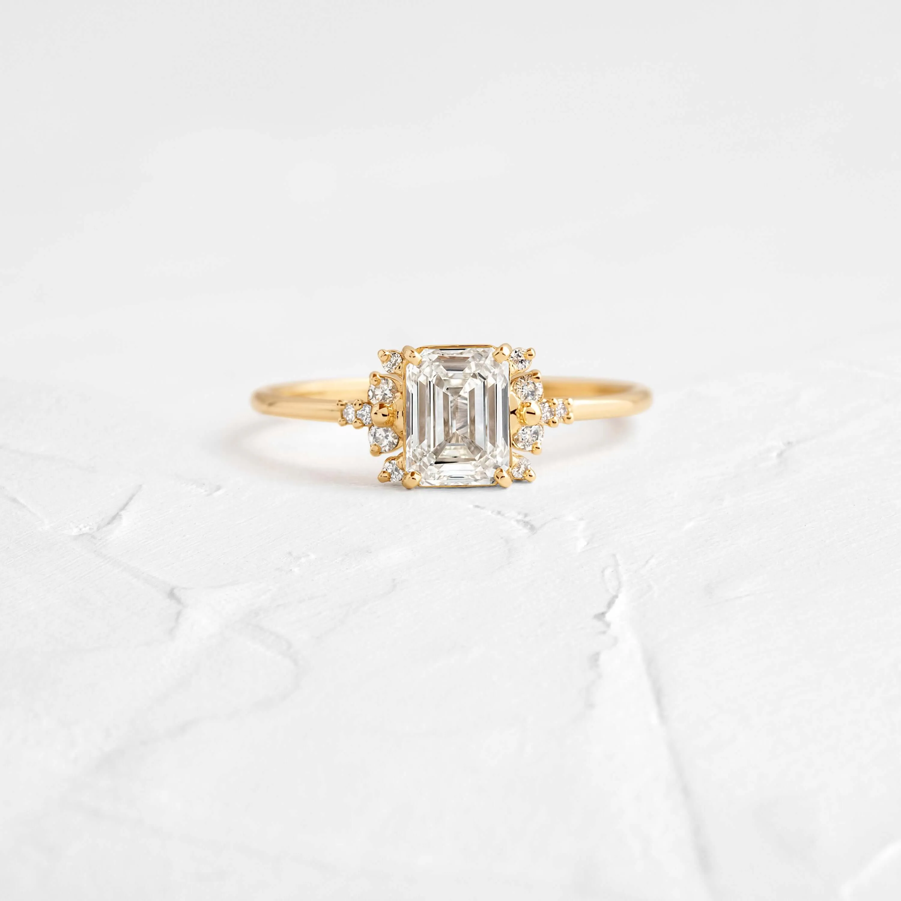 Stargaze Ring, Emerald Cut