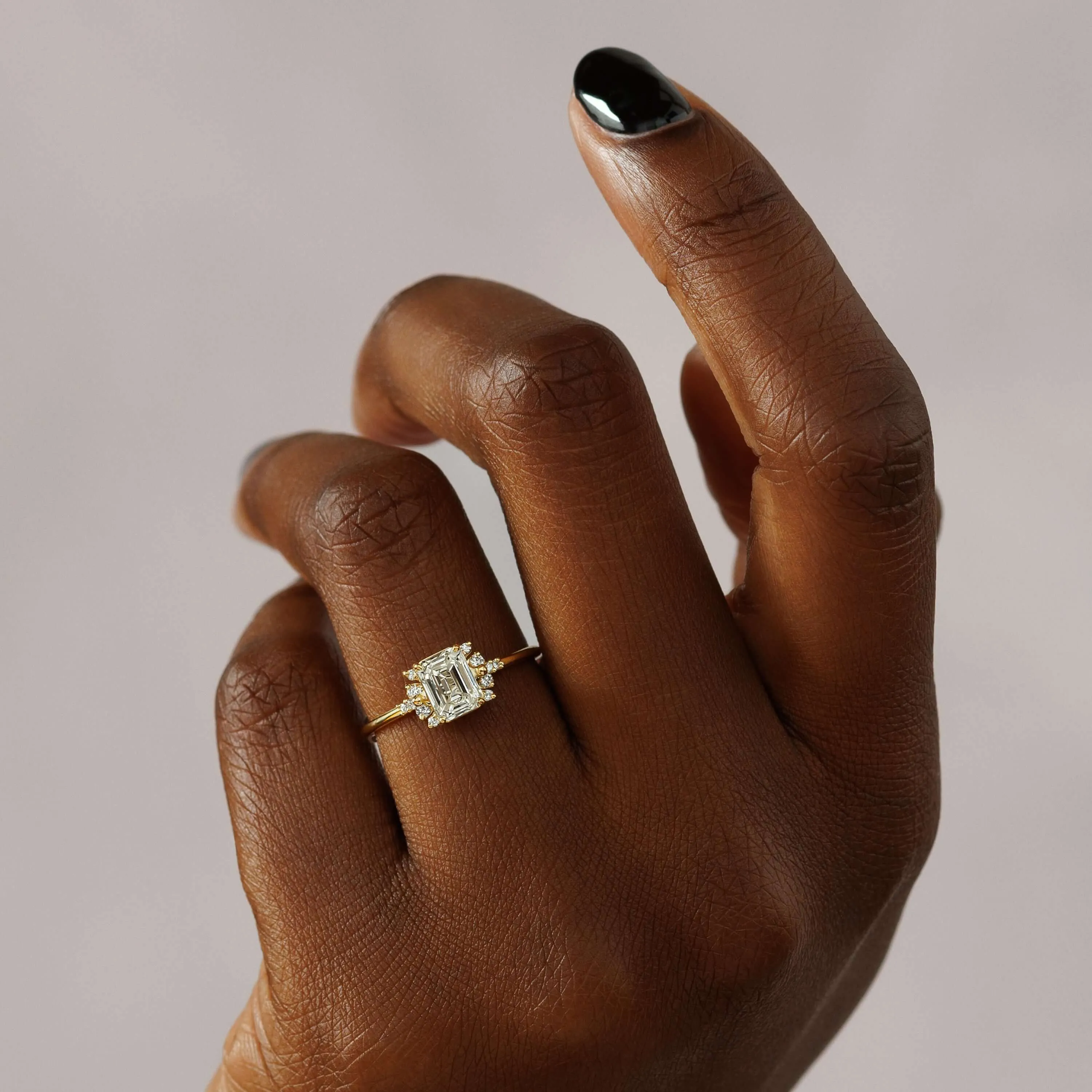 Stargaze Ring, Emerald Cut