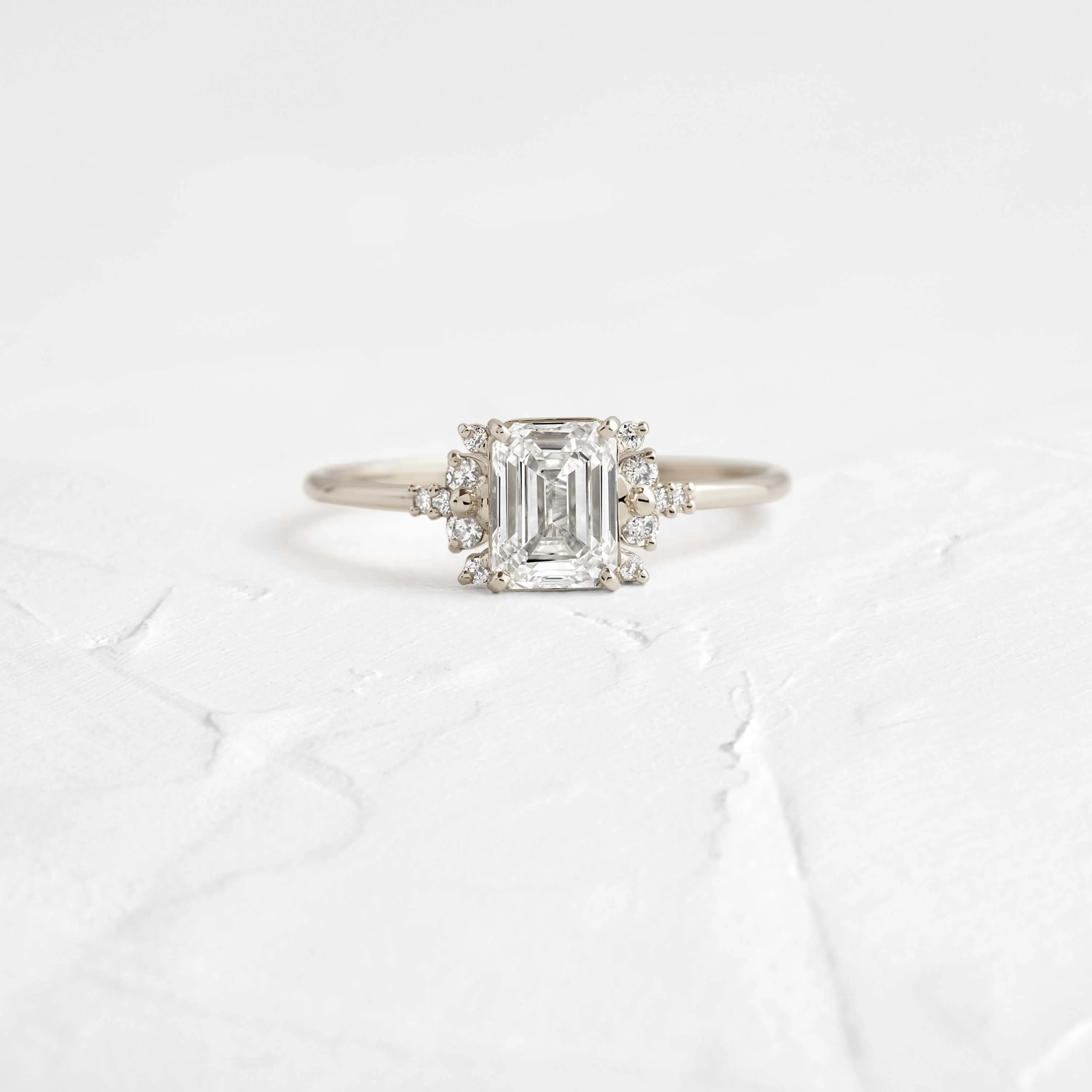 Stargaze Ring, Emerald Cut