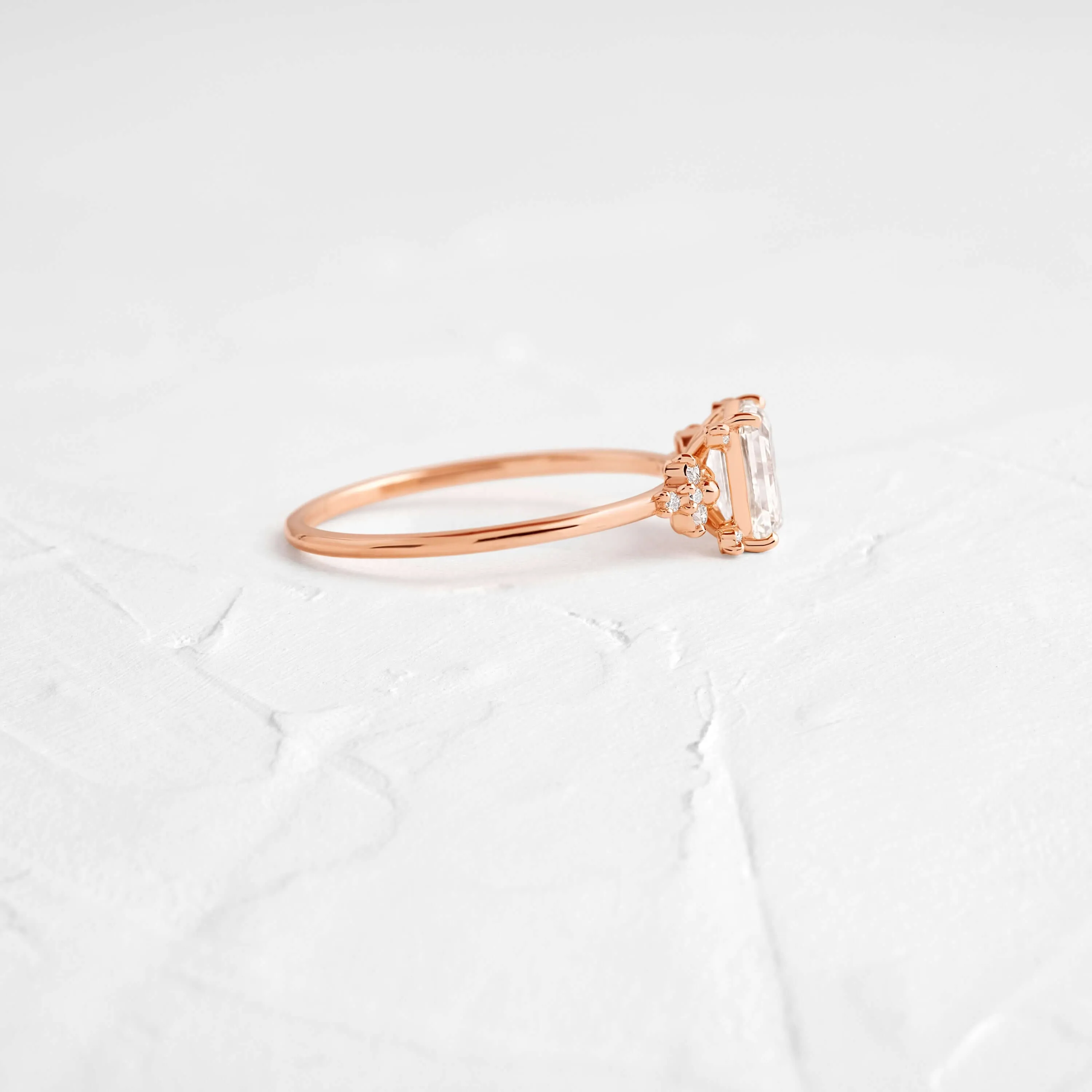 Stargaze Ring, Emerald Cut