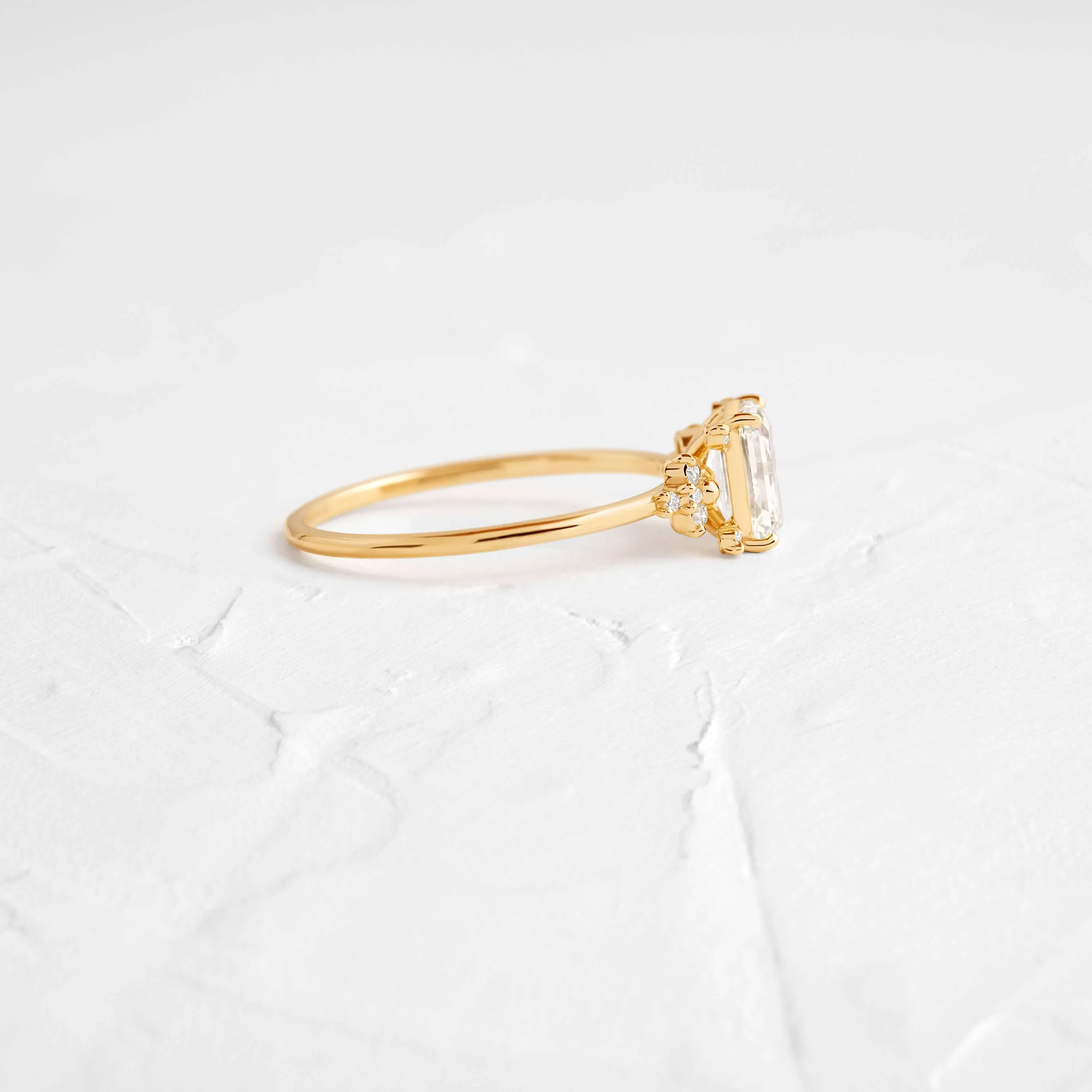 Stargaze Ring, Emerald Cut