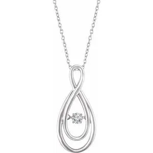 Sterling Silver 1/10 CT Mystara Diamond® 18" Necklace