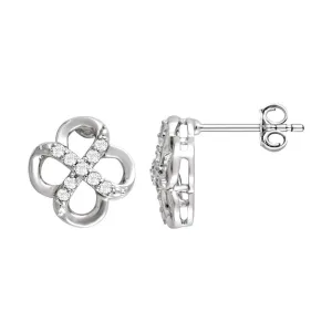Sterling Silver 1/6 CTW Diamond Earrings