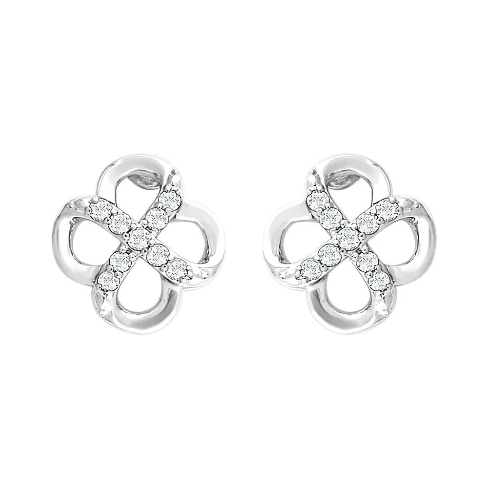 Sterling Silver 1/6 CTW Diamond Earrings