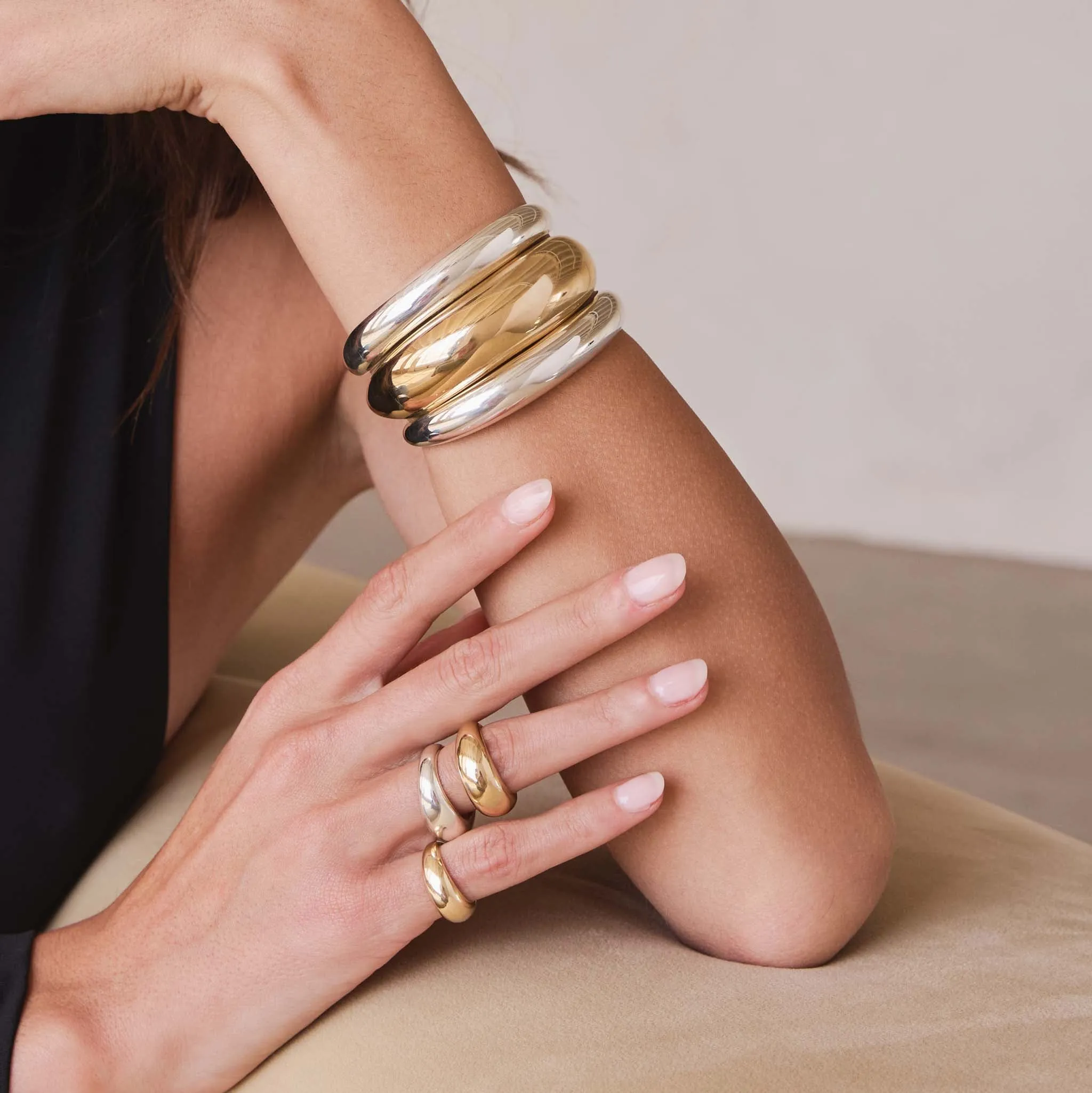 Sterling Silver Medium Aura Cuff