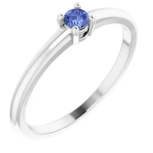 Sterling Silver Natural Tanzanite Ring
