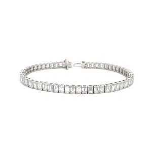 Sustainable Emerald Cut Diamond Tennis Bracelet