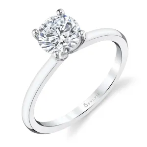 Sylvie Round Cut Solitaire Engagement Ring