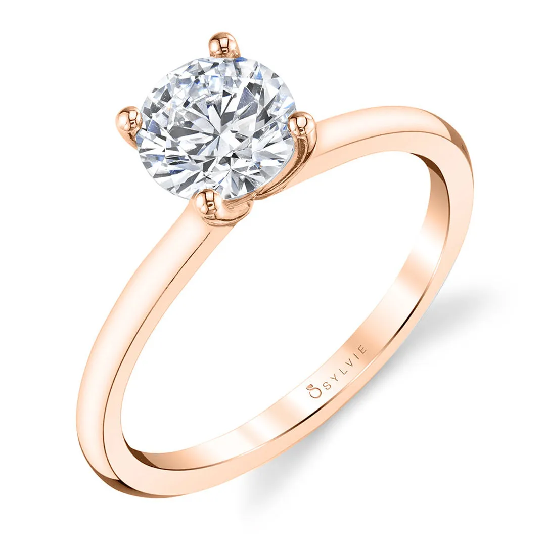 Sylvie Round Cut Solitaire Engagement Ring
