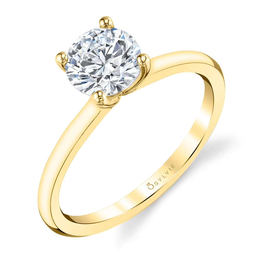 Sylvie Round Cut Solitaire Engagement Ring