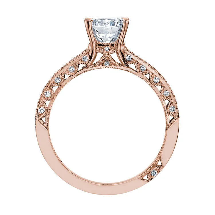 Tacori 18K Rose Gold Round Solitaire Engagement Ring 2616RD65PK