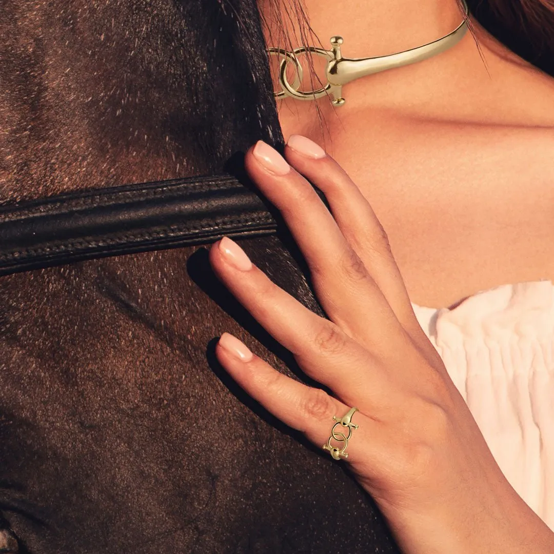 Talisman - Horse Bit Sterling Silver on Brass Choker Necklace