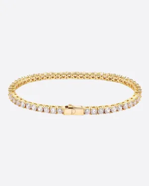 TENNISBOY BRACELET. - 4MM GOLD