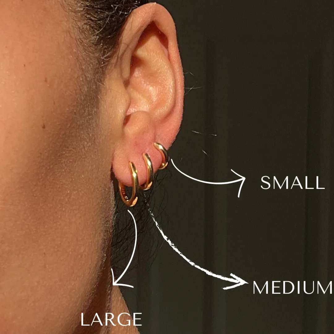 THE BASE HOOP MEDIUM - 18k gold vermeil