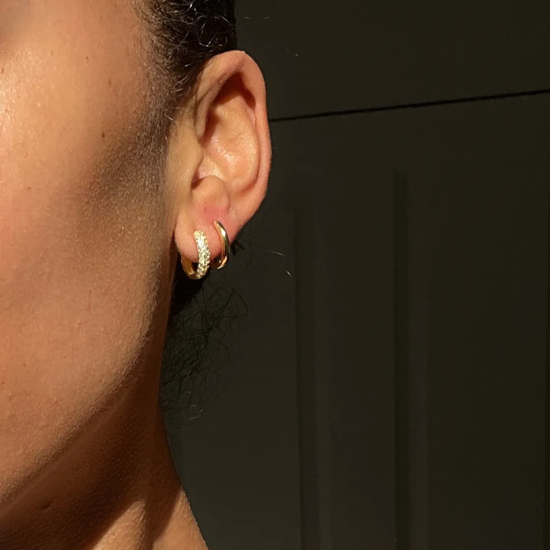 THE BASE HOOP MEDIUM - 18k gold vermeil