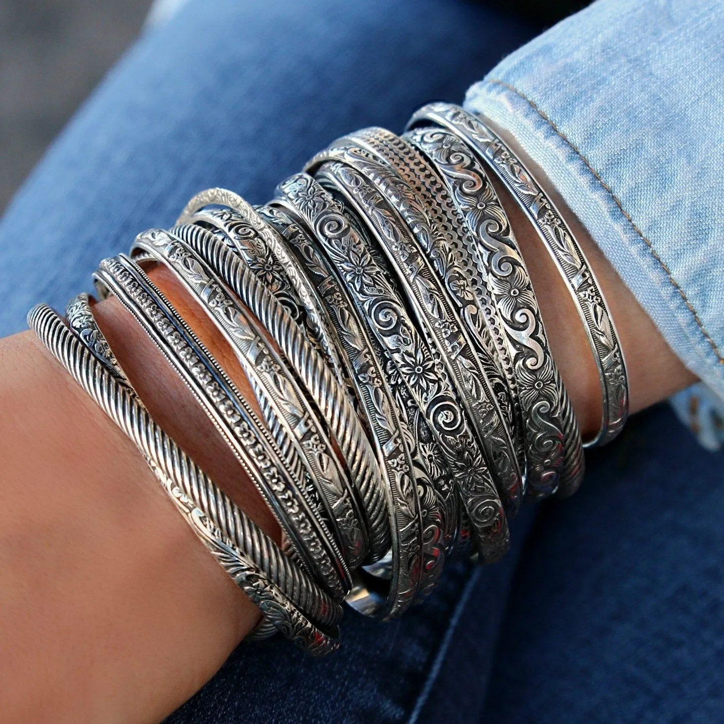 Thin Cuff Bracelet Sterling Silver Cuff
