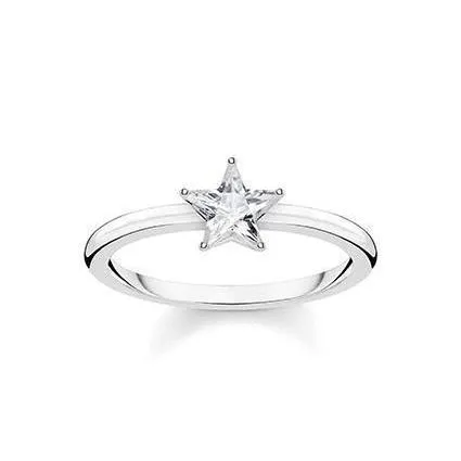 Thomas Sabo CZ Silver Sparkling Star Ring