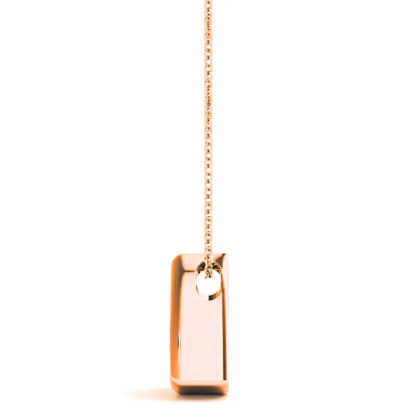 Three Prong Round Diamond Solitaire Necklace Pendant