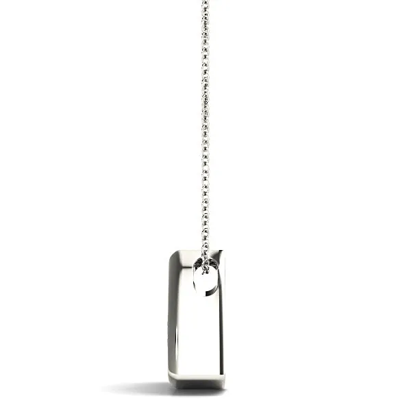 Three Prong Round Diamond Solitaire Necklace Pendant