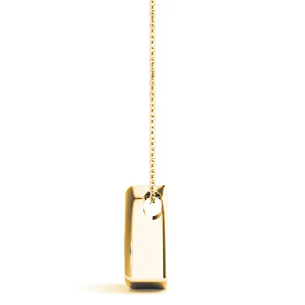 Three Prong Round Diamond Solitaire Necklace Pendant