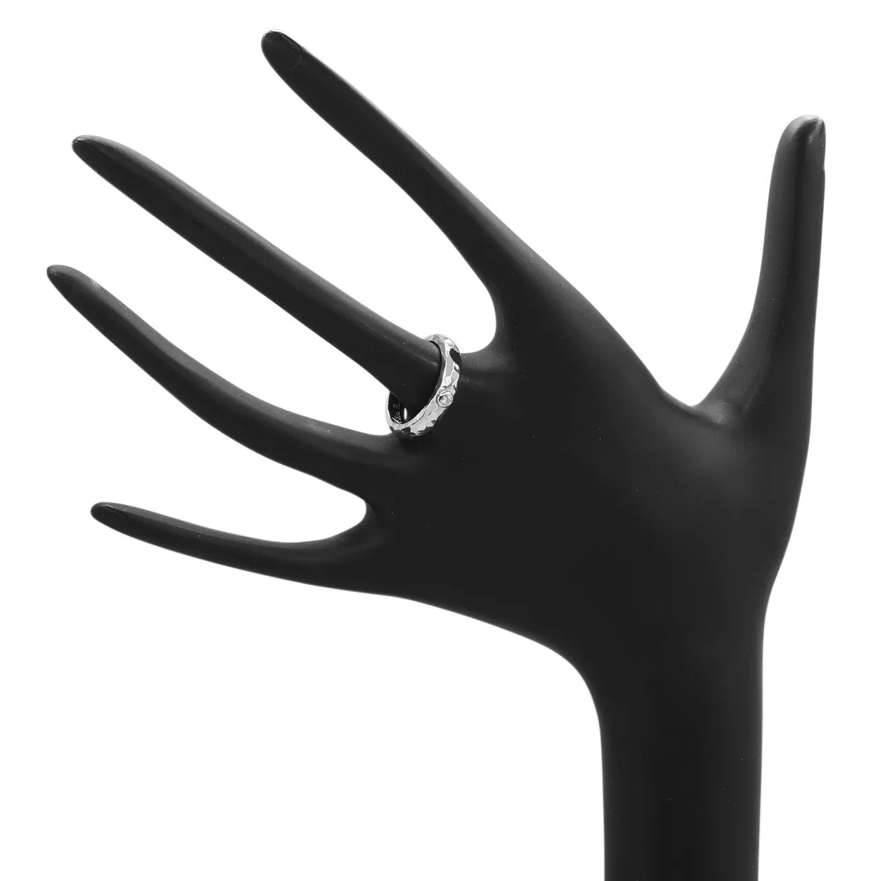 Tiffany & Co. 18K White Gold Paloma Picasso Hammered Solitaire Ring