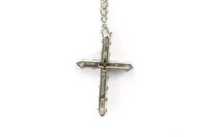 Tiffany & Co Platinum & Diamond Cross Pendant & Necklace