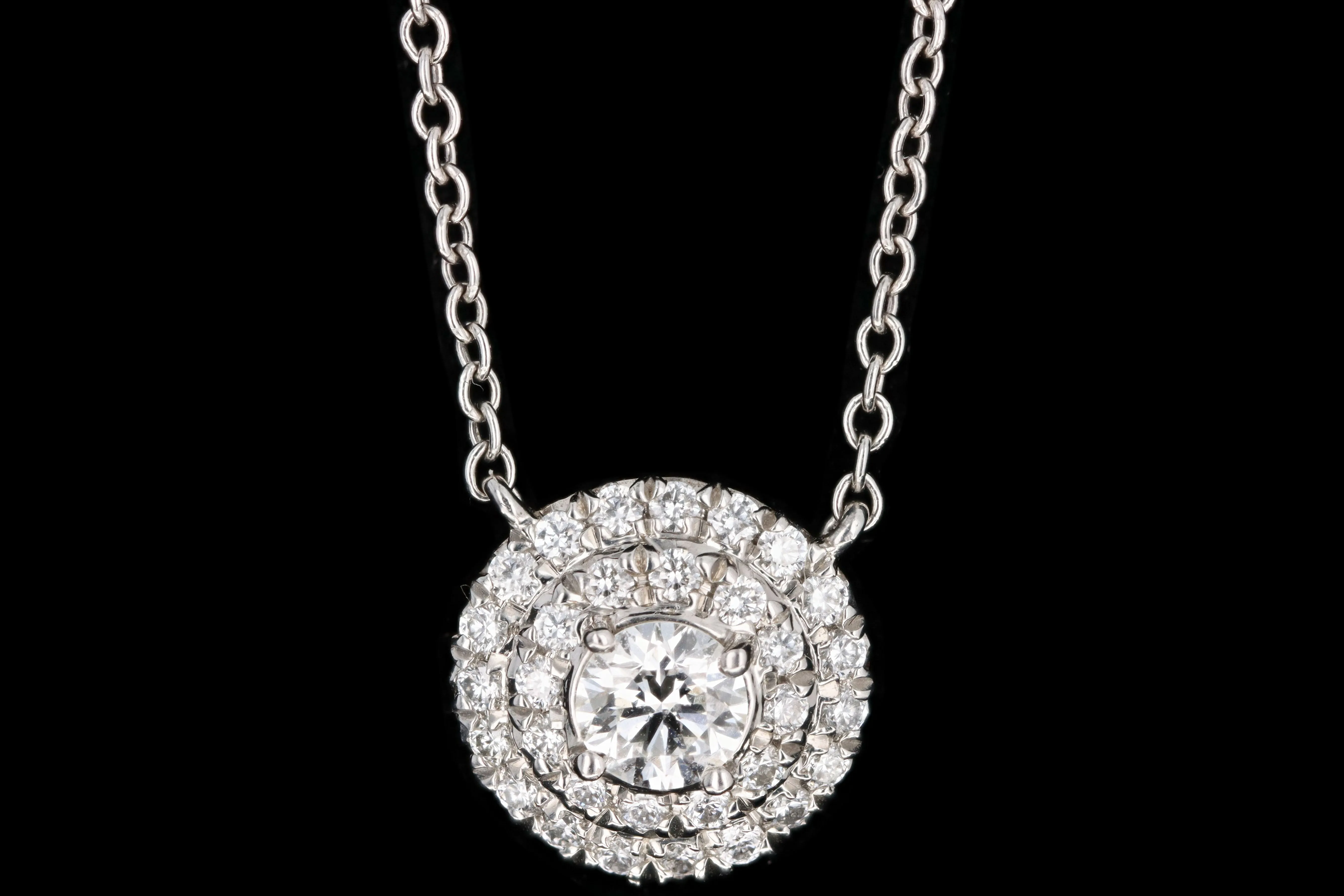Tiffany & Co. Soleste Platinum Diamond Pendant Necklace