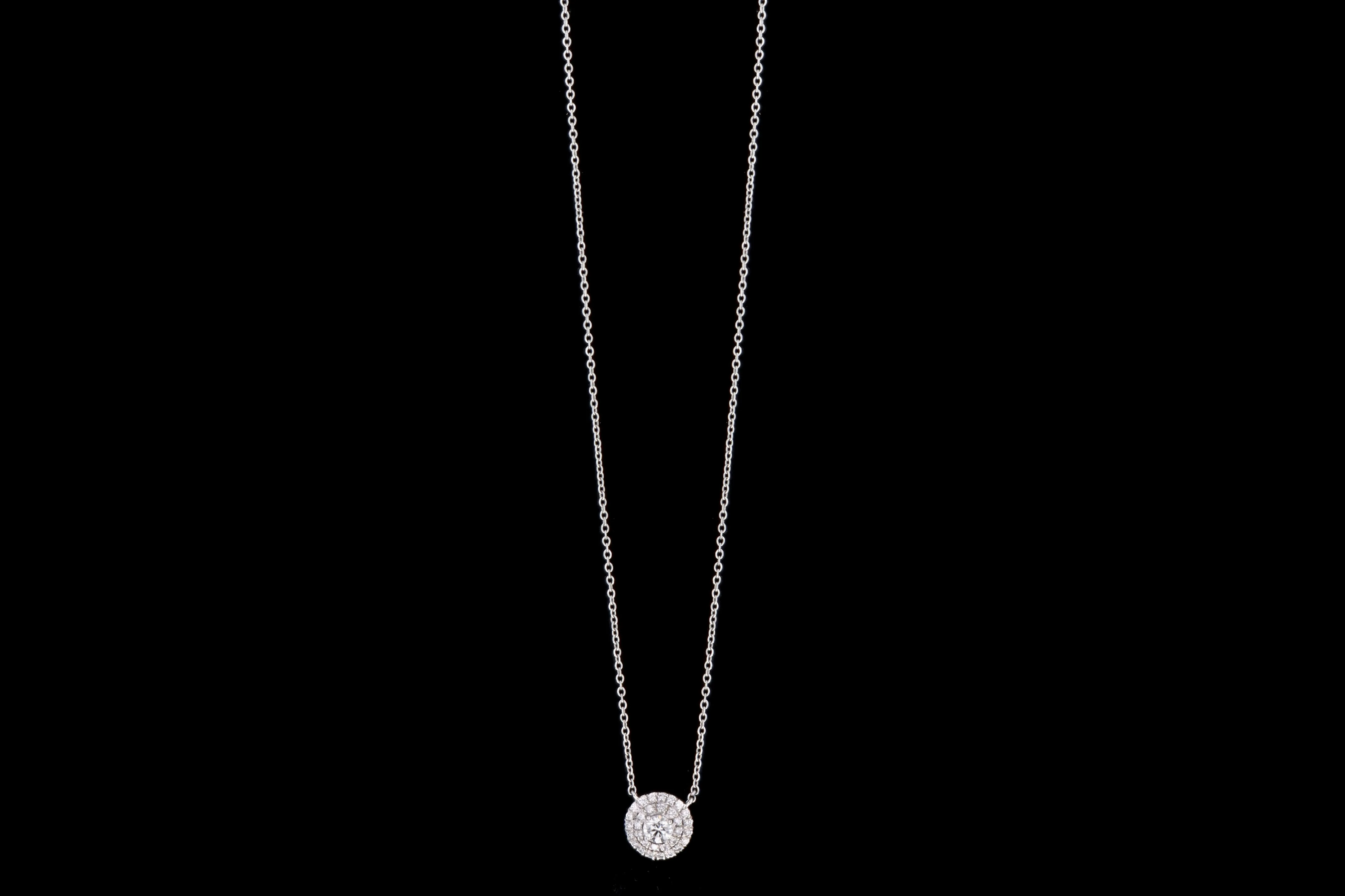 Tiffany & Co. Soleste Platinum Diamond Pendant Necklace