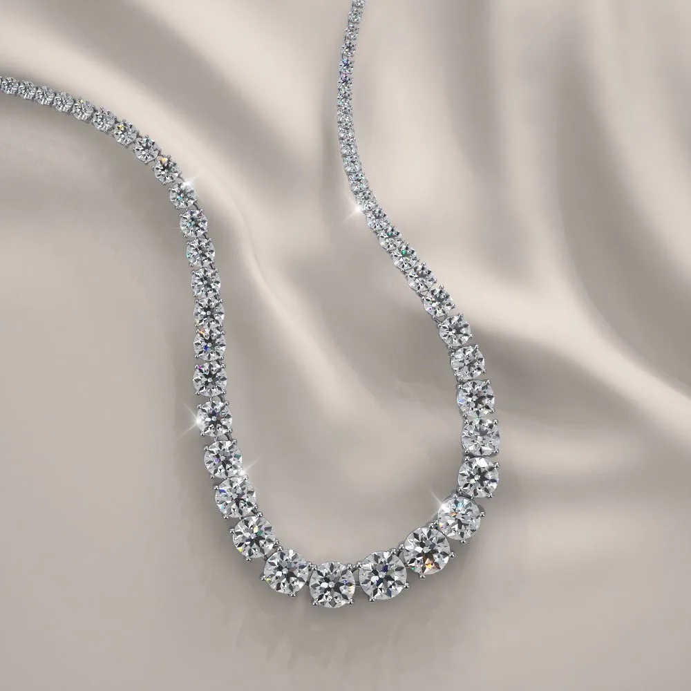 Timeless Dreams Tennis Diamond Necklace with 7.04 ct.(finished)