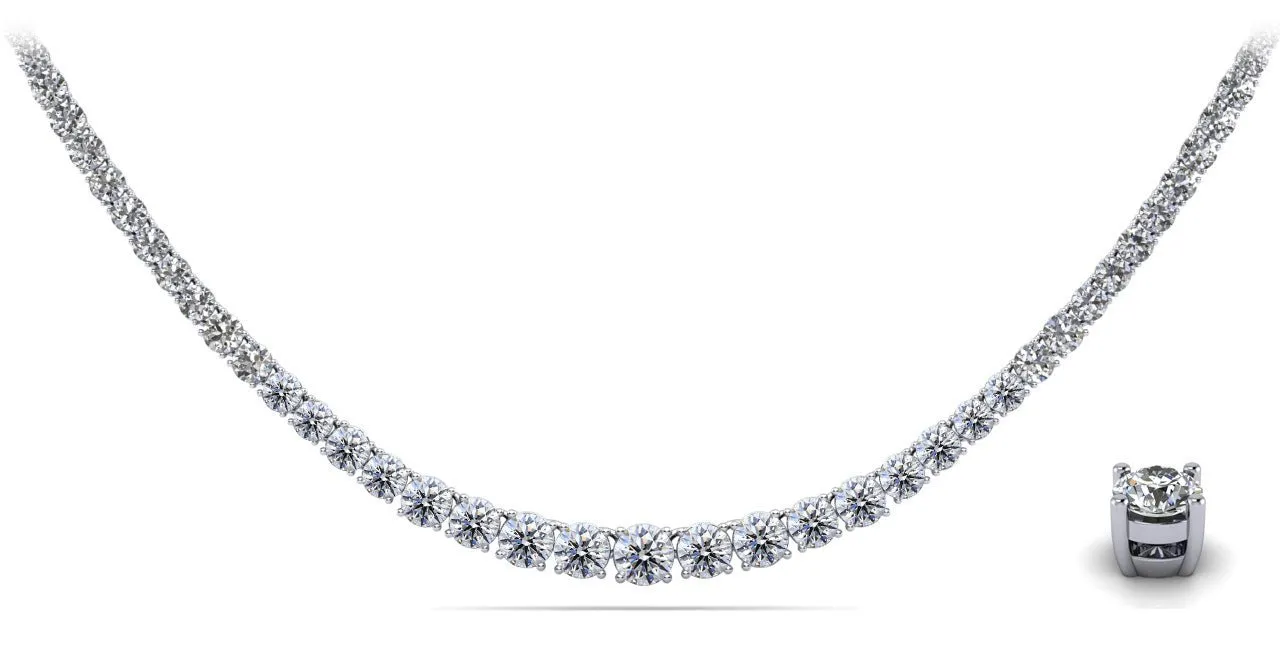 Timeless Dreams Tennis Diamond Necklace with 7.04 ct.(finished)