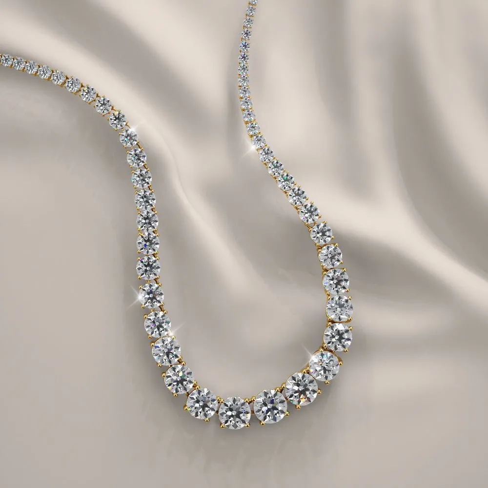 Timeless Dreams Tennis Diamond Necklace with 7.04 ct.(finished)