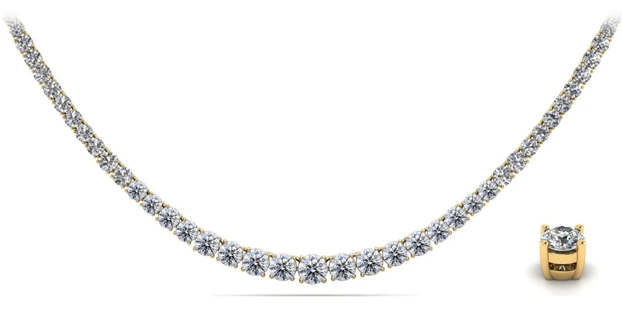 Timeless Dreams Tennis Diamond Necklace with 7.04 ct.(finished)