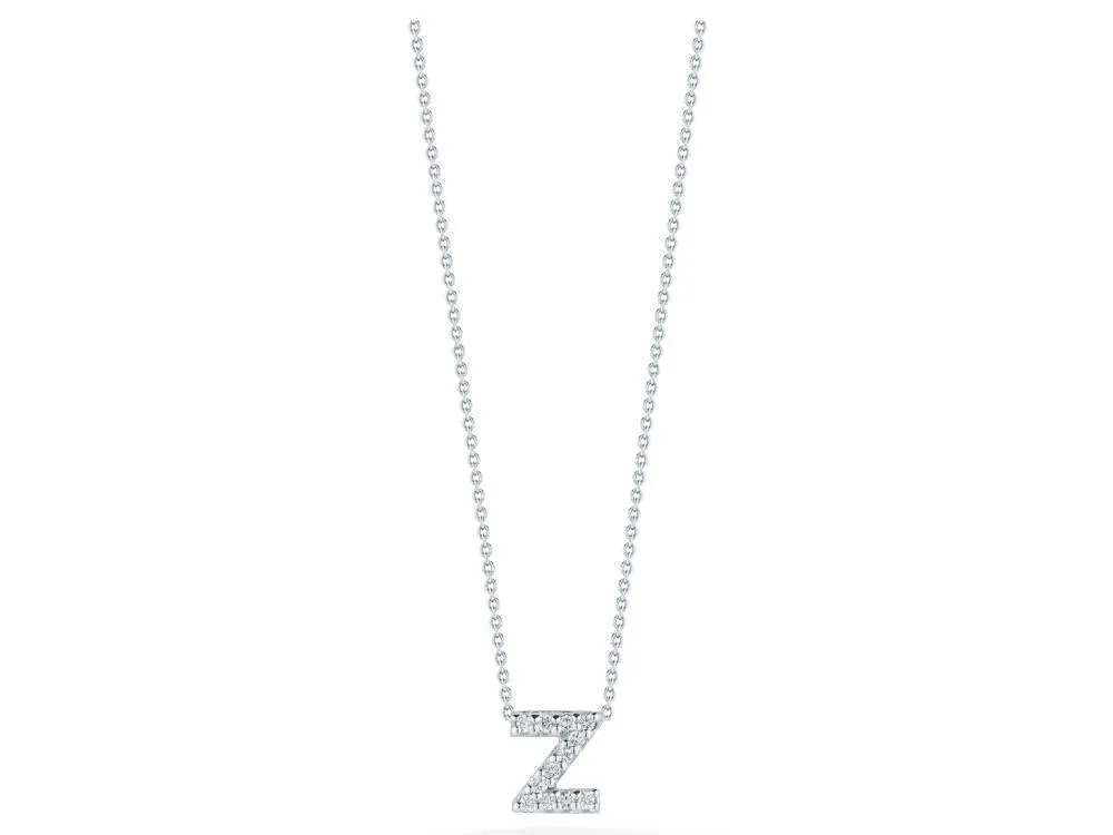 Tiny Treasures Diamond Love Letter "Z" in White Gold