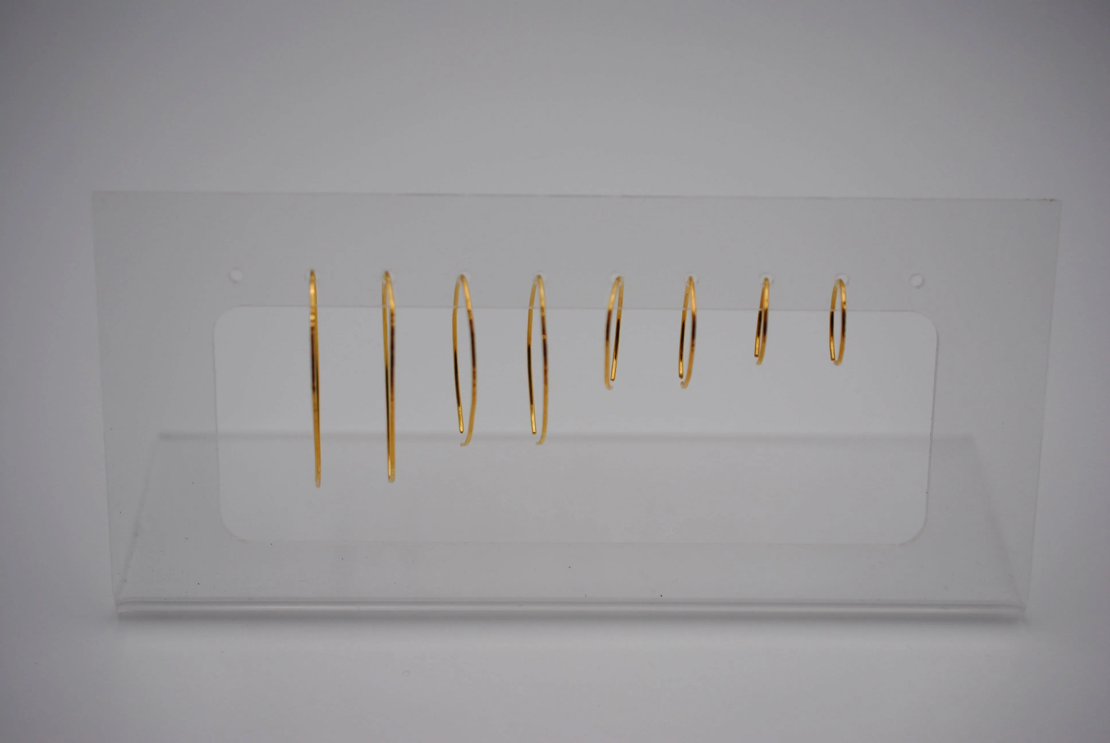Tiny Yellow Gold Open Hoop Earrings