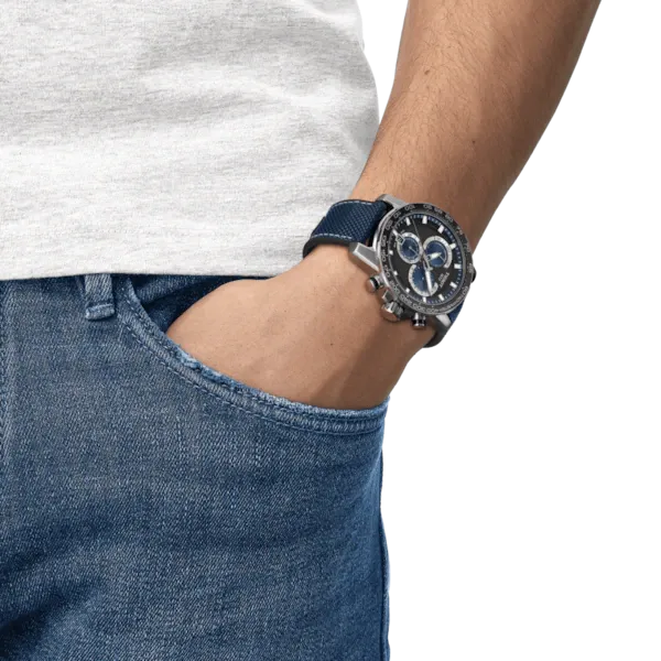 TISSOT SUPERSPORT CHRONO BLACK ON TEXTILE STRAP