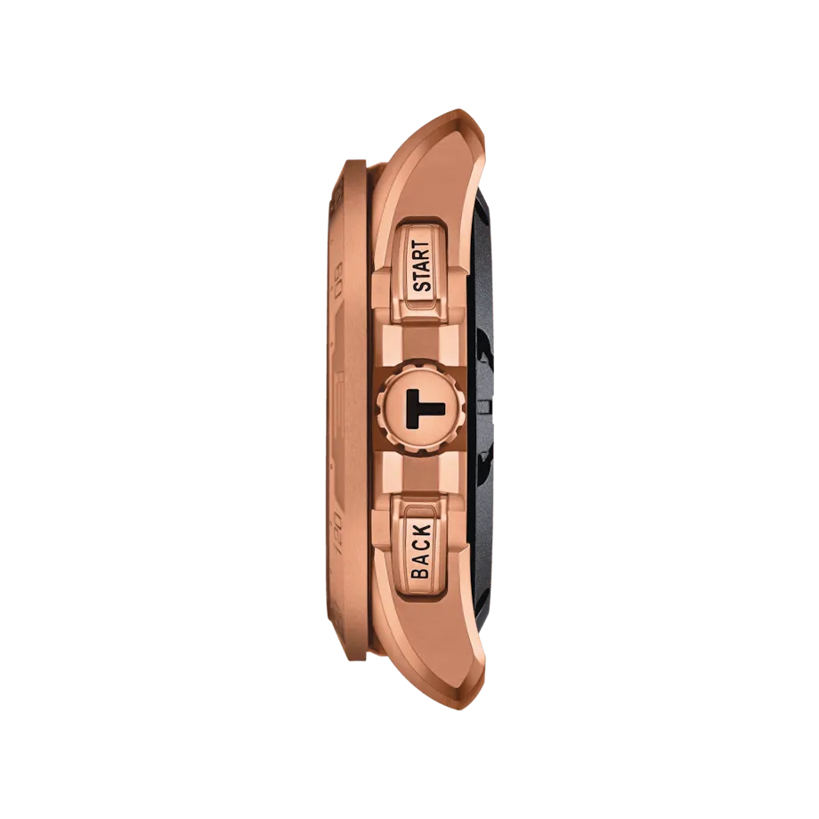 TISSOT T-TOUCH CONNECT SOLAR TITANIUM RG PVD ORANGE ON RG LEATHER