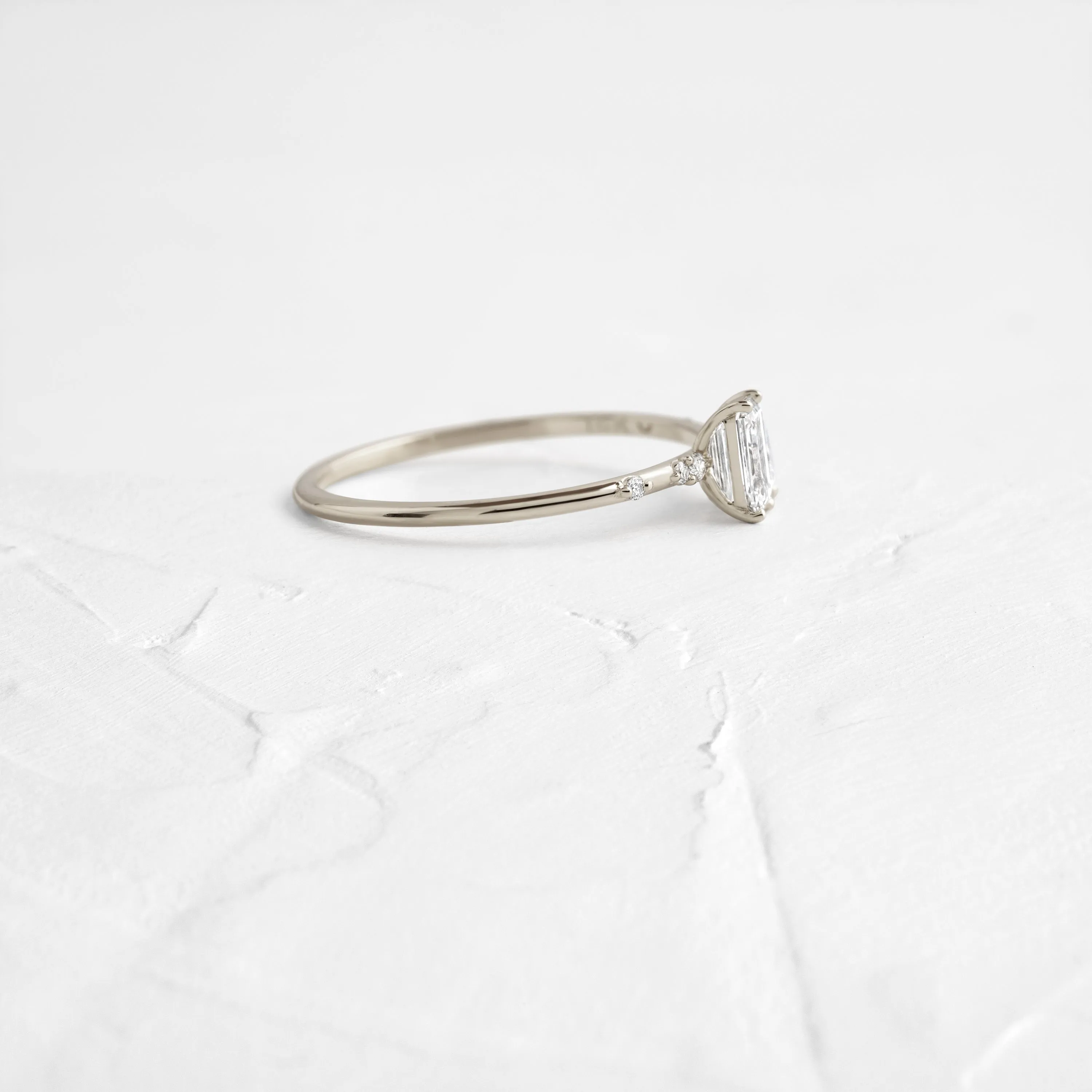 Toi et Moi et Le Reste Ring with Diamond Band, Sized to Order