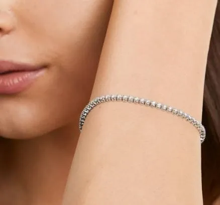 Touch of Gold 14K White Gold 3.10ct Tennis Bracelet