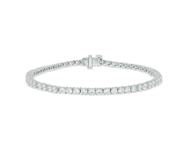 Touch of Gold 14K White Gold 3.10ct Tennis Bracelet
