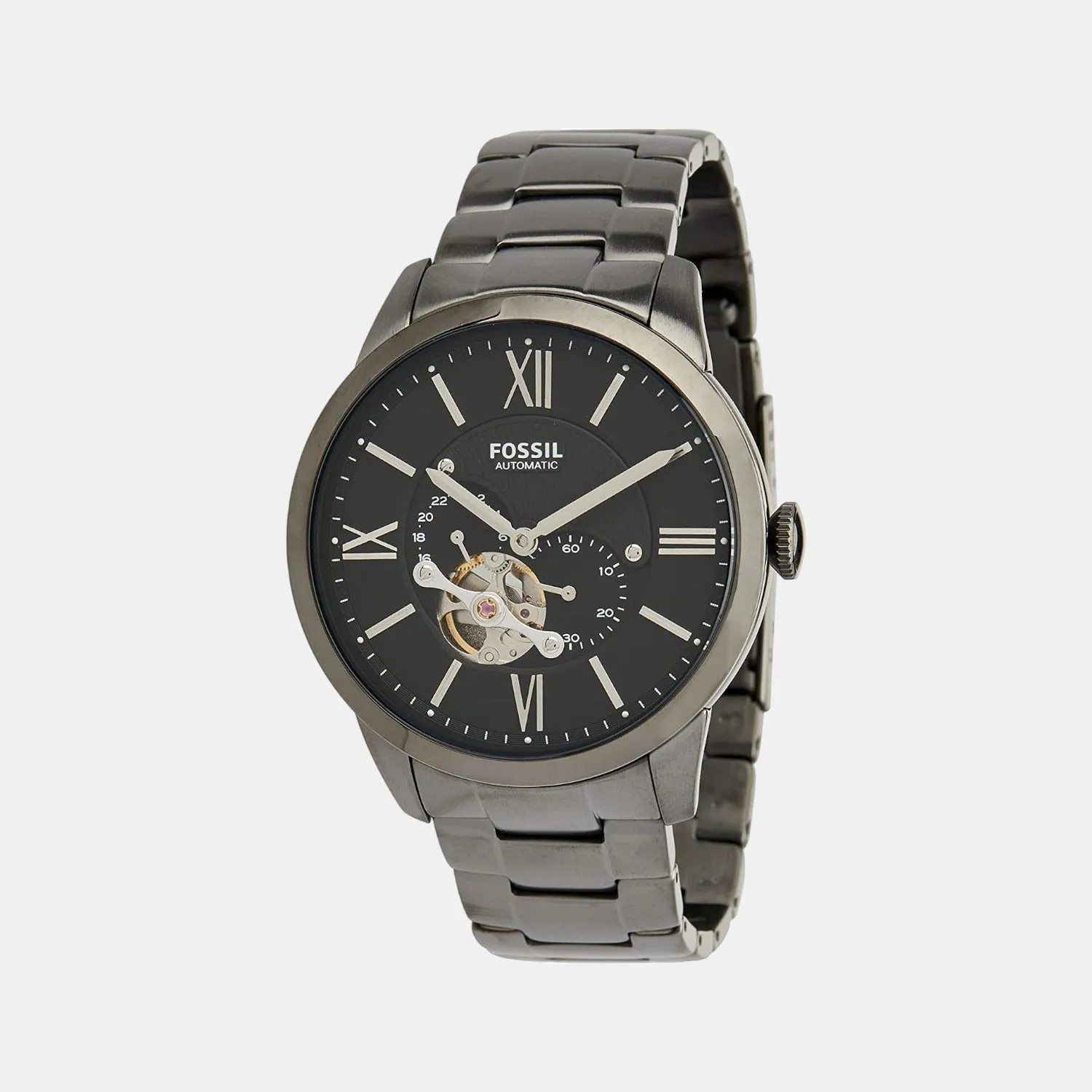 Townsman Men Automatic Black Dial Multi-Function Stainless Steel Watch ME3172
